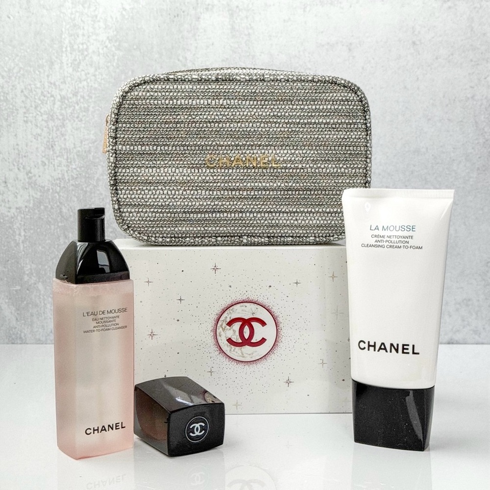 Chanel Skincare Set with Gold Pouch - Picture 2 of 3